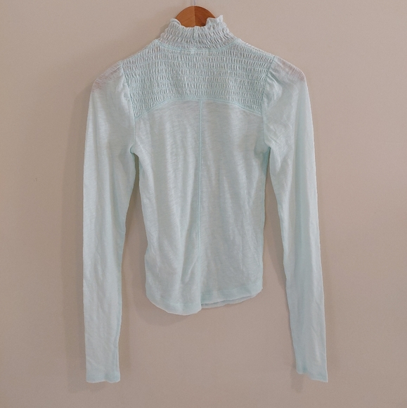 NWT Free People Caroline Smocked Turtleneck - Picture 8 of 10